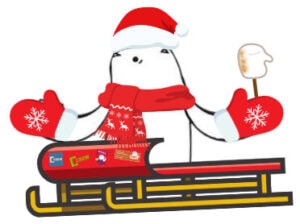 Crewbie on a sledge